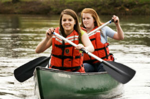 Girls Canoeing
